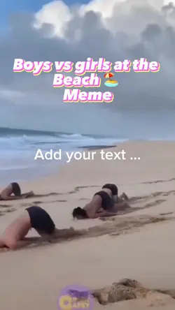 Boys vs girls 🏖️