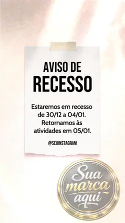 Aviso de recesso