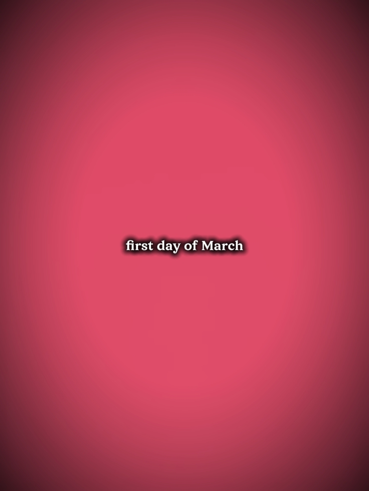 LAST DAY OF MARCH 