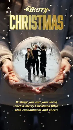 Christmas snow globe
