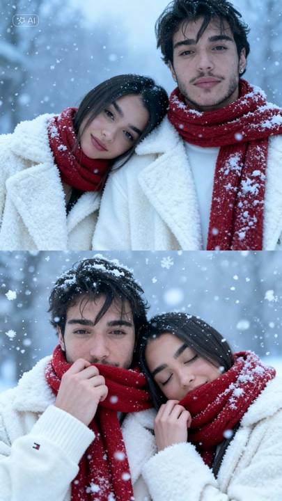 Tendencia de pareja de nieve
