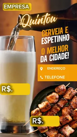 CERVEJA E ESPETINHO