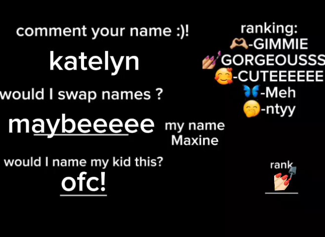 comment your name x