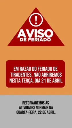 aviso de feriado 