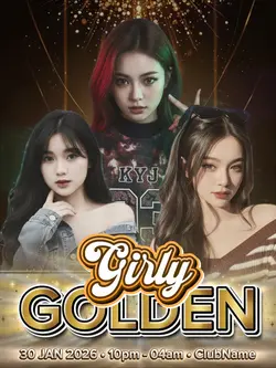 flyer gold elegant