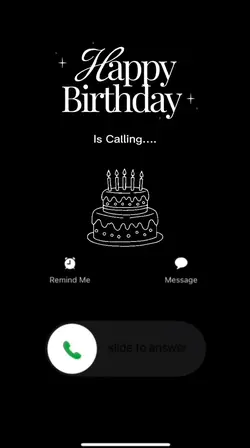 Bday is calling