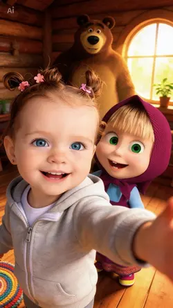 Masha&Bear selfie 