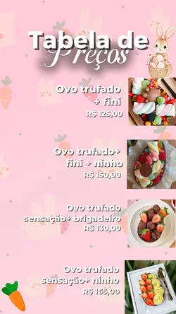 tabela de preços