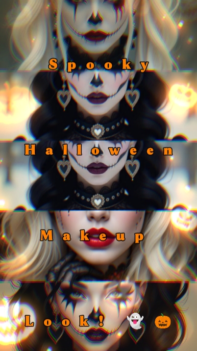 Espeluznante maquillaje de Halloween