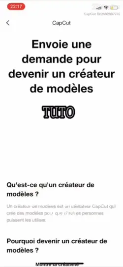 Tuto Créateur CapCut