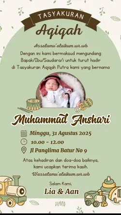 Undangan aqiqah laki