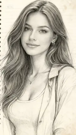 drawn pencil sketch