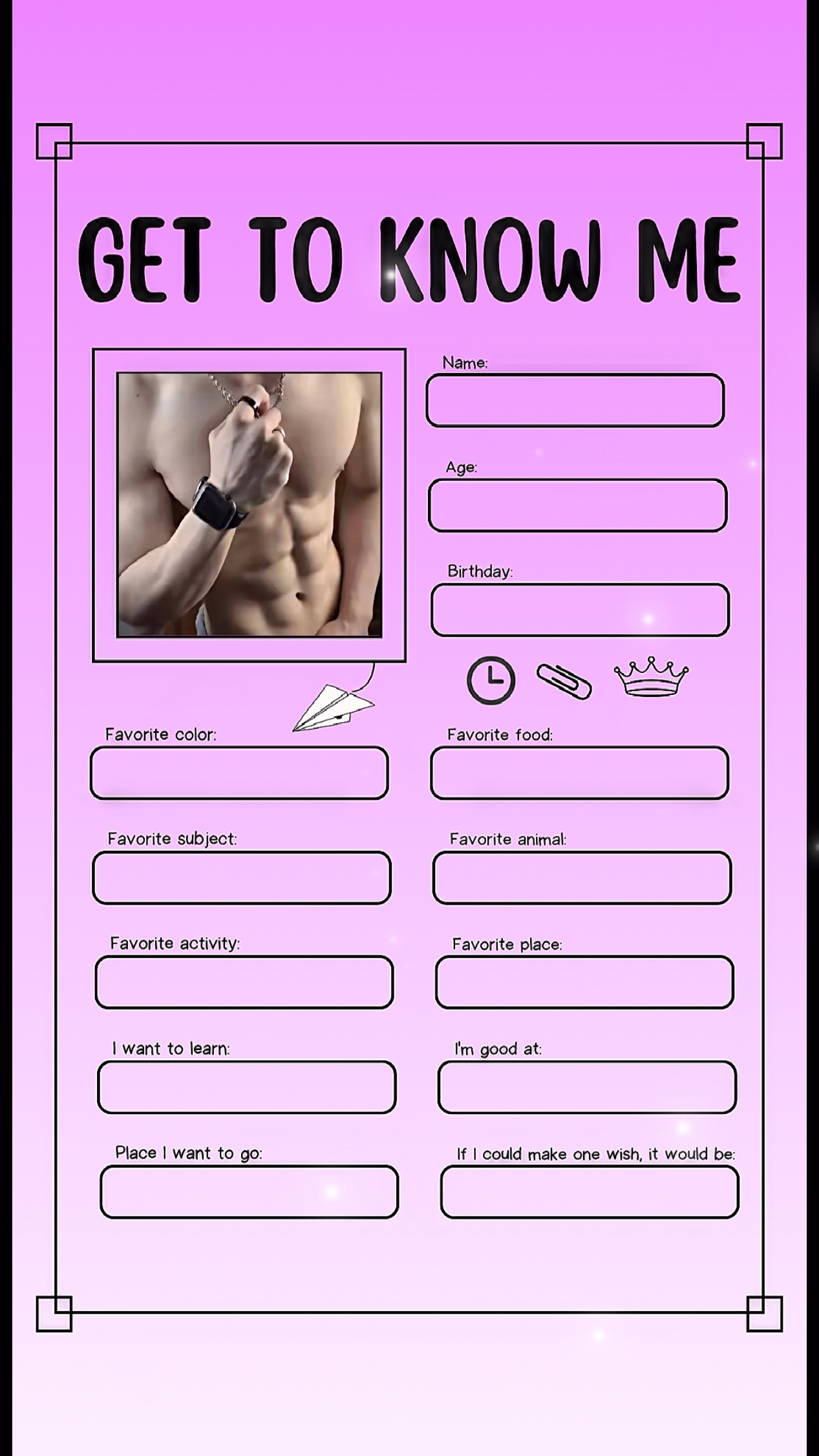 Get to know me