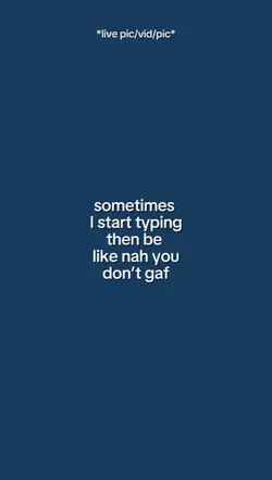 sometimes i start