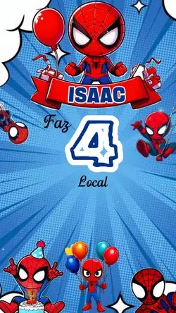 Convite Homem aranha