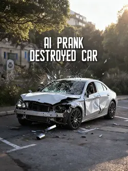 Destroyed car prank