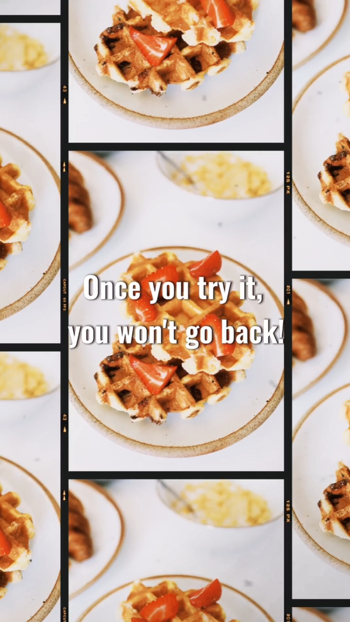 Affichage du produit du petit-déjeuner rétro à travers le style TikTok à effet de film