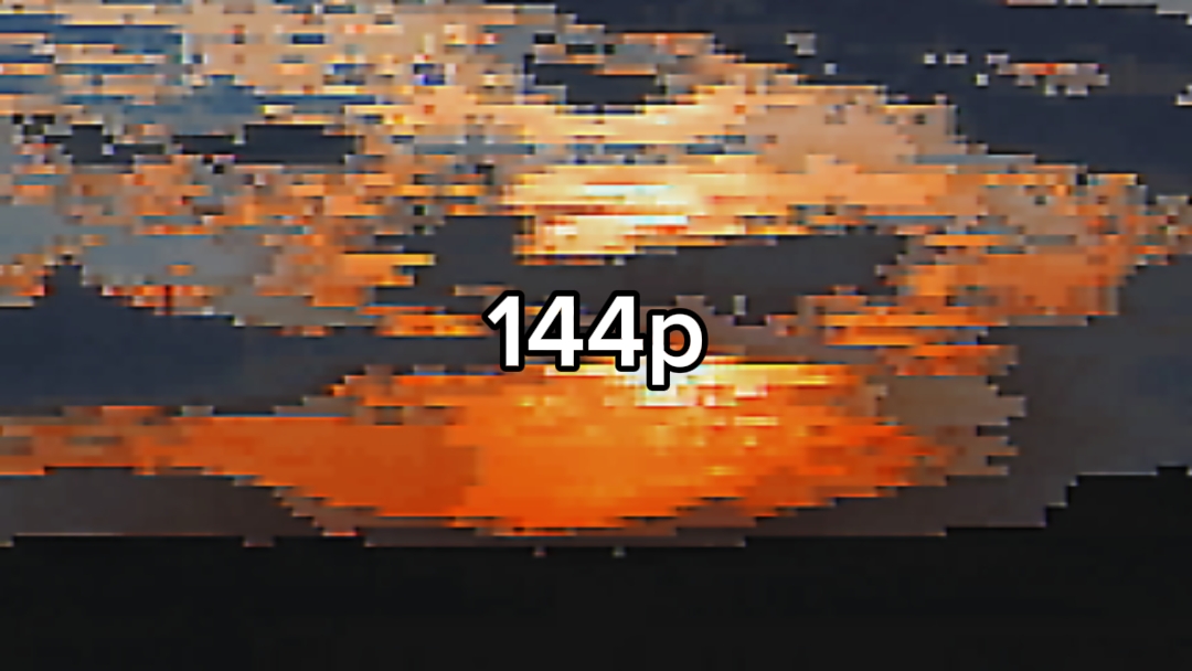 sunset 144p vs 4k