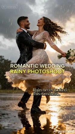 Rainy wedding shoot