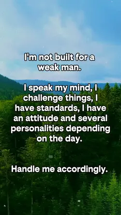I'm not built for a