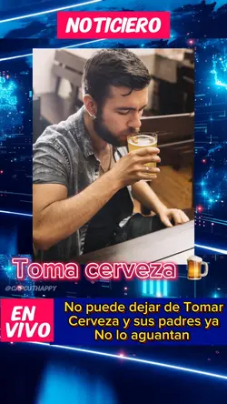 Toma mucha cerveza