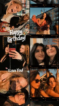 retro birthday scrol