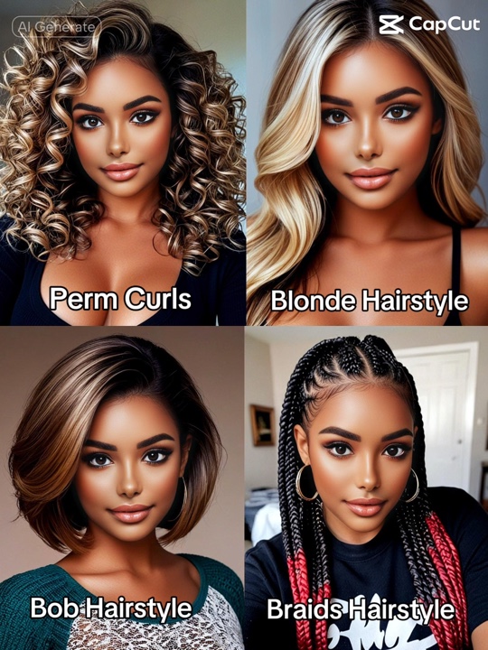 Verschiedene Frisuren