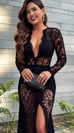 Vestido preto renda