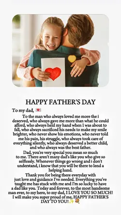 I love you dad