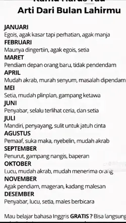 Arti dari bulan 