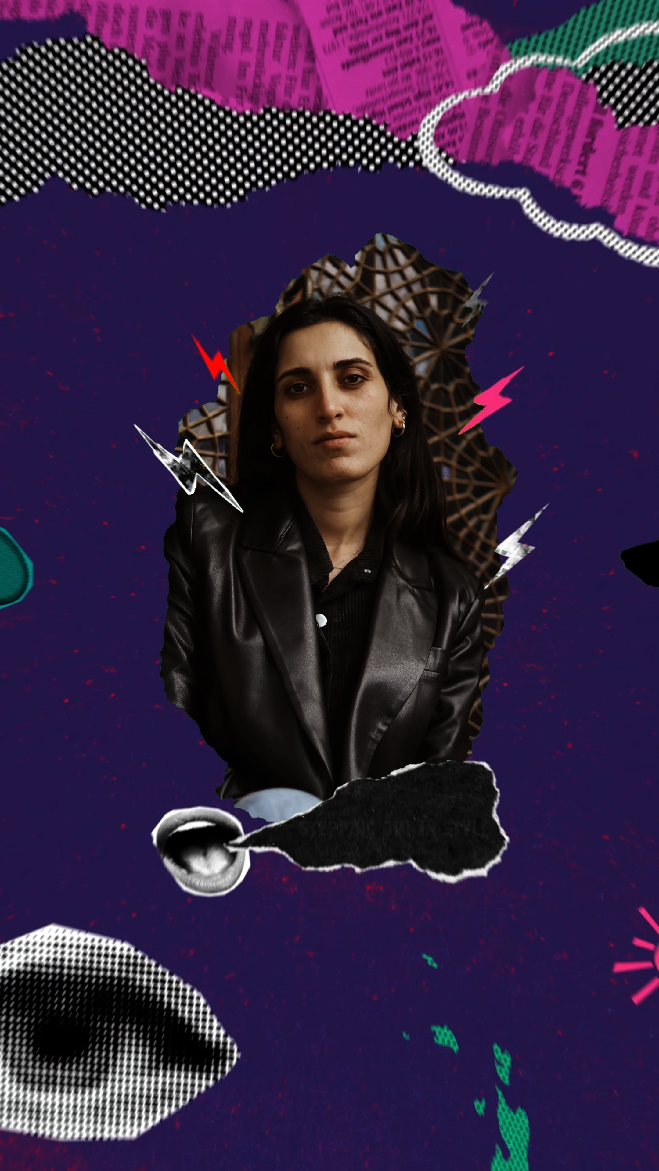 Reklam şablonu + -Giyim ve Aksesuarlar + Dark Street Style + Mor