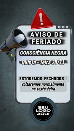 Aviso de feriado
