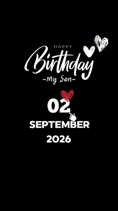 HBD Son 2 September