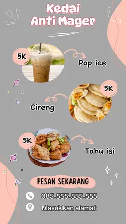 Daftar menu jualan 
