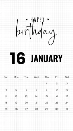 birthday 16 january