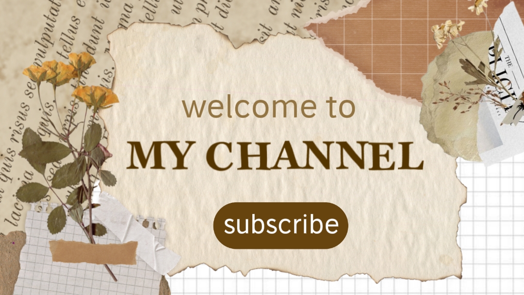 Bege Vintage Scrapbook Style Youtube Introdução
