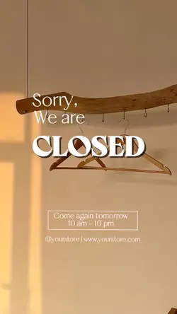 WE'RE CLOSED