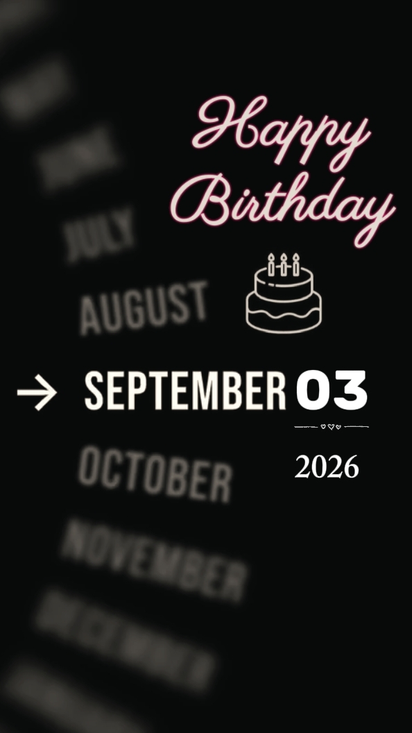 HBD 03 DE SETEMBRO 