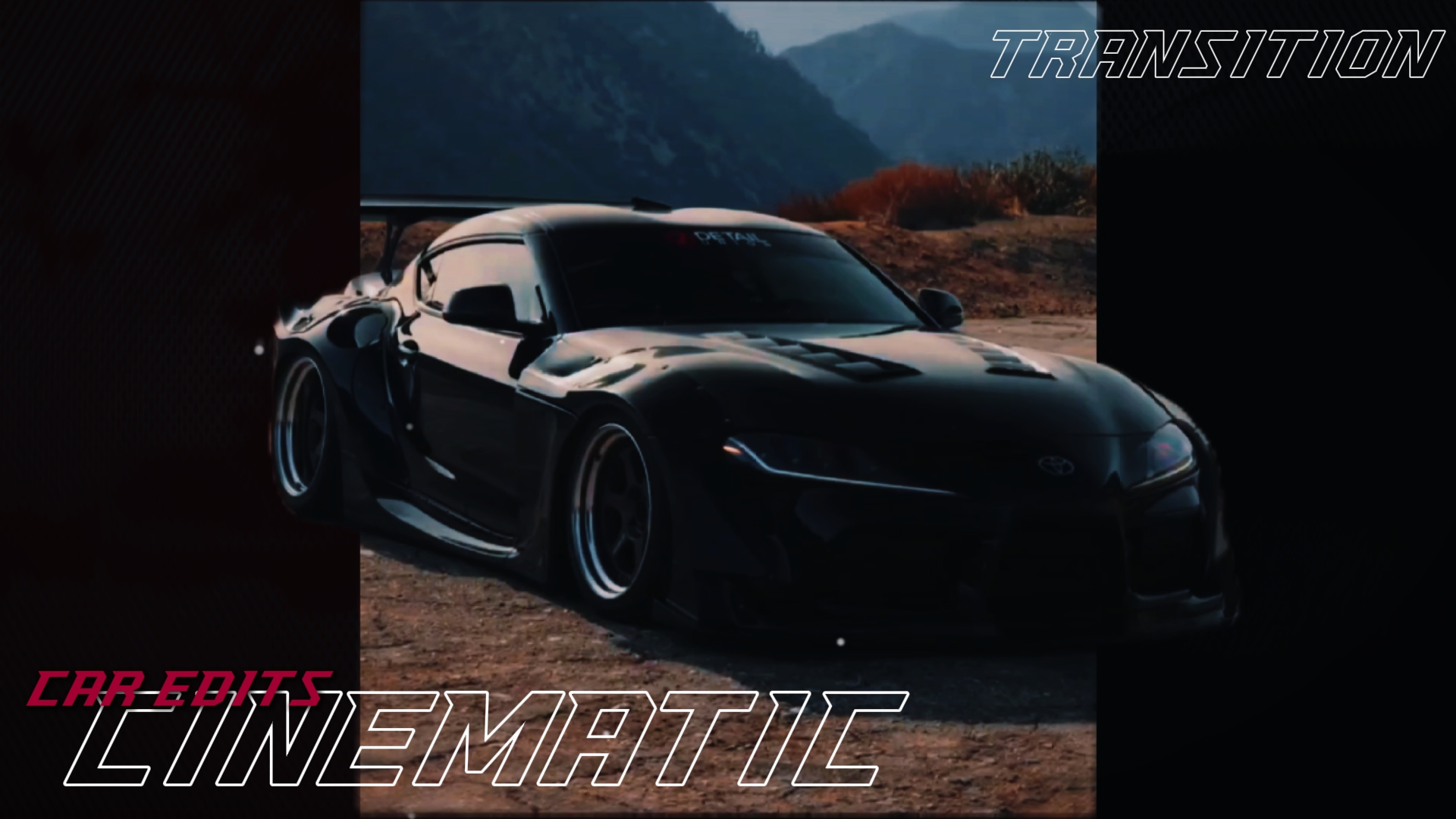 Edição de carro cinematográfica 
