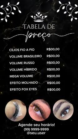 Tabela de preço 