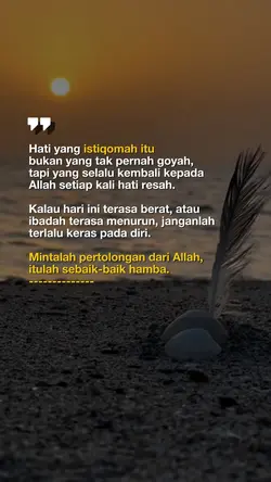 Hati yang istiqomah 