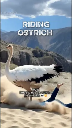 RIDING OSTRICH 