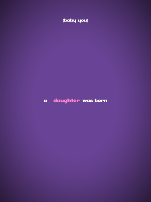 a daughter was born