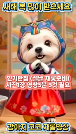 설날 인사 재롱영상 제작 템플릿