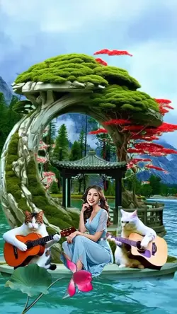 MÈO ĐÀN BÊN HỒ SEN