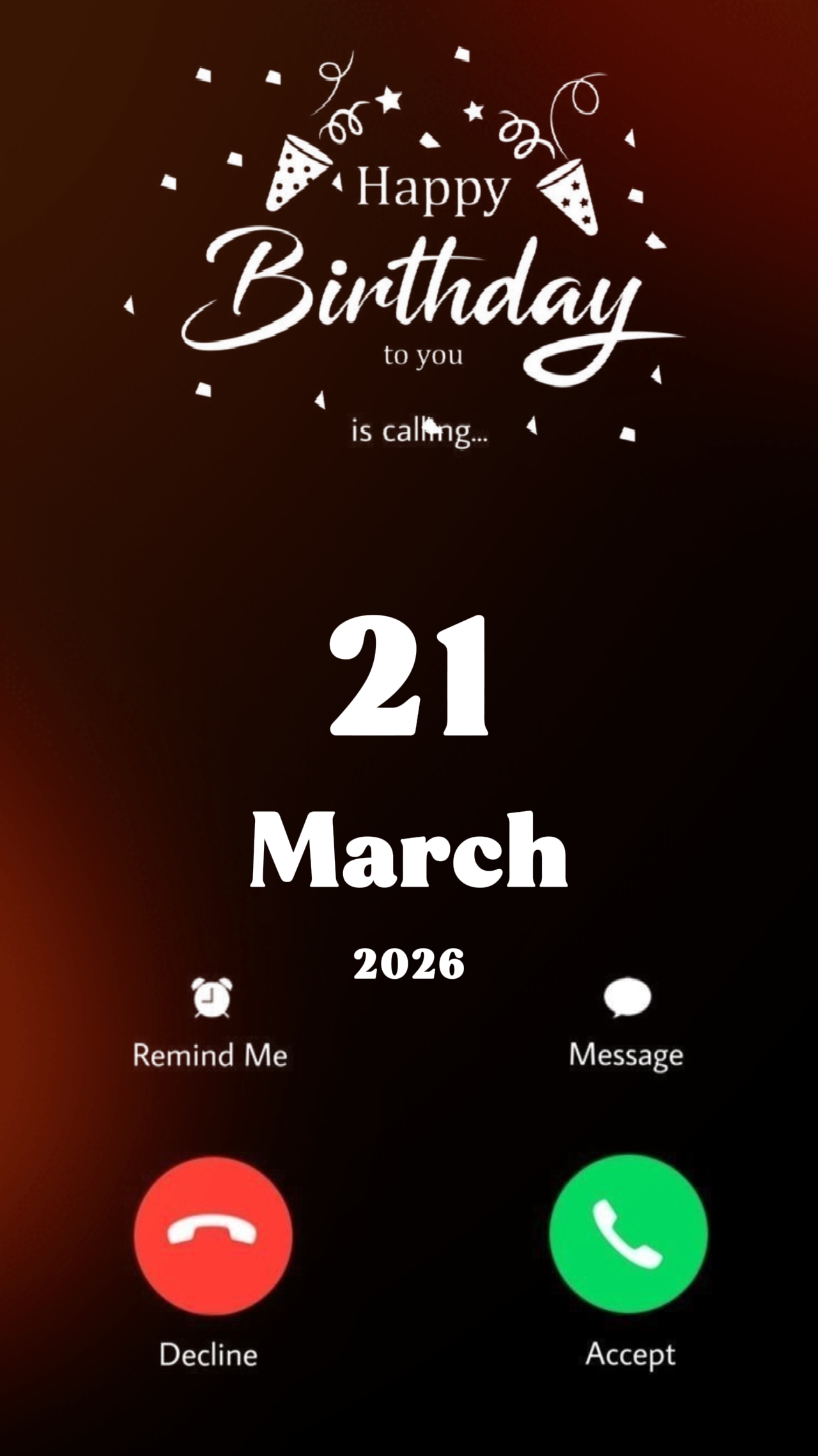 HBD 21 MARET.