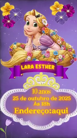 Convite Rapunzel