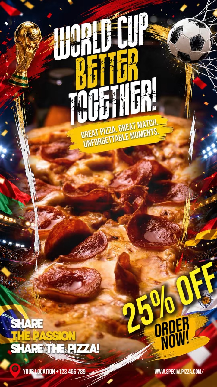 Anuncio de comida de la Copa del Mundo