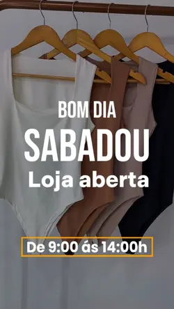 Loja aberta Sábado 