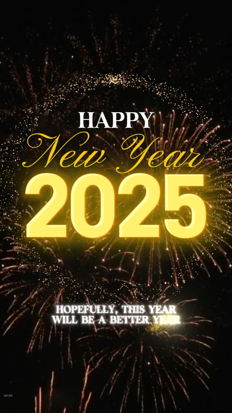 C2B Neujahrsgruß Gold Sparkle - Dynamisches Poster